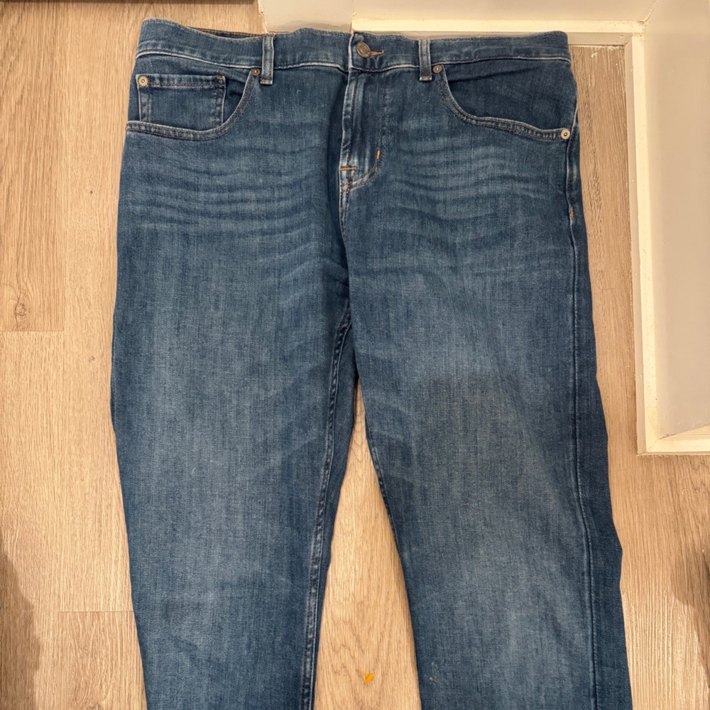 7 For All Mankind Italian Fabric Dark Blue Jeans